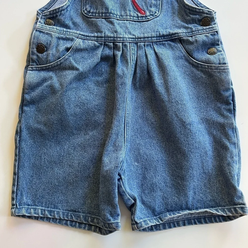 Vintage Talbot Kids Denim Embroidered Shortalls - M